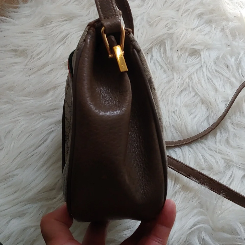 Authentic Vintage Gucci GG Monogram Supreme Sherry Web Ophidia Crossbody Bag - Picture 4 of 9